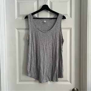 OLD NAVY LUXE Black and White Striped Tank Top XL EUC